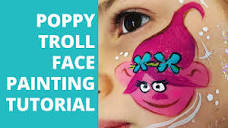 Poppy Troll face painting tutorial - how to face paint Poppy Troll ...