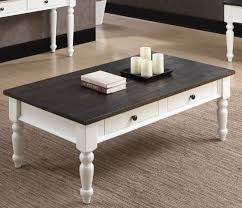 Best White Coffee Table With Dark Wood Top From 105 99 Wood Cocktail Table Coffee Table White Painted Coffee Tables