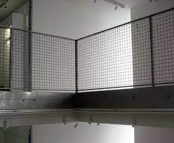Stainless Steel Architectural Mesh Balustrade A Great Application For Balustrades As Allows Plenty Of Light Steel Stairs Steel Balustrade Balustrade Design