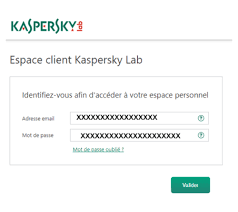 Kaspersky Espace Client Mon Compte Inscription Et Identification