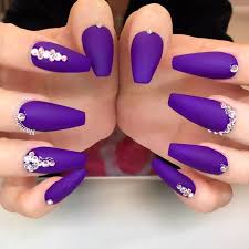 It is such a fun, stylish and easy to wear nail idea. Coffin Nails Ideas For Enchanting Look Naildesignsjournal Com Coffin Shape Nails Rhinestone Nails Bling Nails