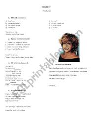 $13.93 get fast, free shipping with amazon prime & free returns. The Best Tina Turner Esl Worksheet By Juli Chaz