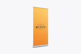 Download Free Roll Up Banner Psd Mockup Mockup Daddy