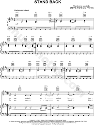 May all her shawls twirl and may she find new cuntbones to kick! Stevie Nicks Stand Back Sheet Music In D Major Transposable Download Print Sku Mn0081593