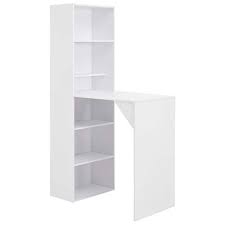 Vidaxl Bartisch Mit 3 Stufigem Regal Bartresen Stehtisch Tisch Tresentisch Bistrotisch Kuchentheke Kuchentisch Fruhstuckstisch Weiss 110x50x103cm Bartische Theken