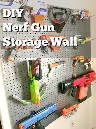 Diy nerf gun wall storage by my life homemade ~ creative designs by toni. Diy Nerf Gun Storage Wall My Life Homemade