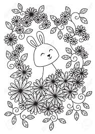 Latest no cost letter coloring pages popular the beautiful point regarding coloring is that it could be as very simple or even seeing that tricky #coloring #cost. Cute Easter Bunny In Flowers Doodle Coloring Book Page Hand Royalty Free Cliparts Vectors And Stock Illustration Image 143111027