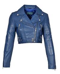 Wholesale/bulk leather jackets & other accessories manufacturers & suppliers hol is a young and vibrant company that aims to provide good quality branded products. House Of Leather Ladies Cropped Short Length Leather Jacket Slim Fit Biker Style Demi Blue Leather Jacket Cropped Leather Jacket Jackets