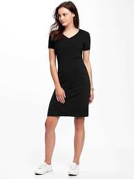 Old Navy Fitted V Neck Tee Dress For Women Affordable Fashion Clothes Tall Girl Fashion Outfits Girls Fashion Dress