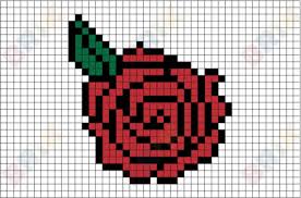 Rose Pixel Art Pixel Art Pattern Pixel Art Easy Pixel Art