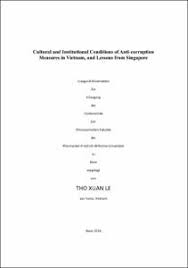 Check spelling or type a new query. Cultural And Institutional Conditions Of Anti Corruption Measures In Vietnam And Lessons From Singapore