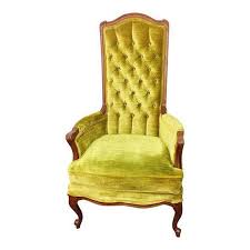 Maybe you would like to learn more about one of these? Vintage Mid Century Broyhill Olive Green Velvet Tufted High Back Accent Chair High Back Accent Chairs Chair Side Chairs