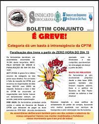 Já os metroviários de são paulo confirmaram a participação na greve geral e afirmaram que vão paralisar. Sindicatos Representantes Dos Trabalhadores Da Cptm Decretam Greve Para 15 De Julho
