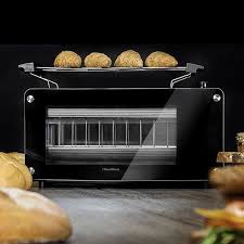 Grille Pain Design Electrique Avec Fenetre Fente Extra Large 1260 W Noir Acier Inoxydable Achat Vente Grille Pain Toaster Cdiscount