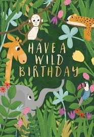 Jungle Jam Birthday Card Free Greetings Island Happy Birthday Cards Printable Happy Birthday Illustration Happy Birthday Kids