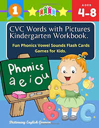 Sep 29, 2020 · here you will find 1000's of free cvc worksheets, games and activities for teaching cvc words and sound blending. Cvc Words With Pictures Kindergarten Workbook Fun Phonics Vowel Sounds Flash Cards Games For Kids Dictionary English German Learning Cvc Word Games 100 Handwriting Spelling Tracing Writing Kline Sarah K