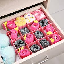 Due to the light and screen difference, the item's color may be slightly different. 4pcs Lot Diy Divider Drawer Organizer Underwear Bra Divider Storage Organizer Adjustable Drawer Storage Box Bins For Socks Bra Storage Boxes Bins Aliexpress