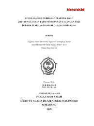 Contoh halaman judul skripsi (lampiran 8 sampai dengan 13). 150 Judul Skripsi Ekonomi Islam Terbaik 2019