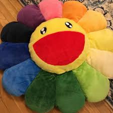 Takashi Murakami Kaikai Kiki Rainbow Flower Cushion Early Winner 1m From Japan Kaikaikiki Takashi Murakami Murakami Rainbow Flowers