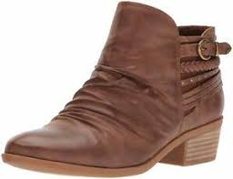 Details About Bare Traps Womens Guenna Almond Toe Ankle Cowboy Boots