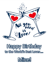 Birthday Card For Lover With Photo All You Need Is Love Happy Birthday Card For Lovers Birthday Greeting Cards By Davia Birthday Cards For Friends Happy Birthday Lover Happy Birthday Cards