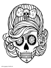 These are created from my original drawings. 33 Skull Coloring Pages For Adults Free