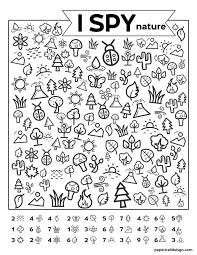 Free Printable I Spy Nature Game Paper Trail Design Nature Games Printable Activities Kids Nature Activities