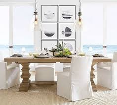 Floral print spandex chair covers fit home dining room seat slipcover purple. Banks Extending Dining Table Pottery Barn