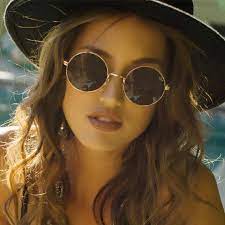 Gold Brown Circle Sunglasses Circle Sunglasses Outfit John Lennon Sunglasses