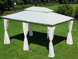 Quick star pavillon schutzhaube 3x3m wasserdicht transparent. Eleganter Gartenpavillon 3x4 Meter Dach 100 Wasserdicht Uv30 12m Mit 6 Vorhangen Rechteckig Modell Elba 3x4 As Superstore At
