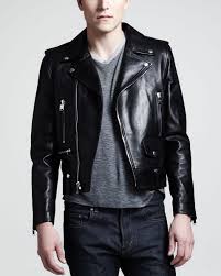 Saint Laurent Leather Motorcycle Jacket Leather Motorcycle Jacket Leather Jacket Brands Tight Leather Pants