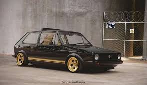 Black And Gold Volkswagen Golf Mk1 With Lamborghini Countach Wheels Volkswagen Golf Mk2 Volkswagen Golf Mk1 Volkswagen Golf