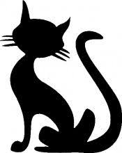 Sitting Cat Stencil Black Cat Tattoos Cat Silhouette Silhouette Stencil