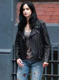 Pin On Jessica Jones Leather Jacket Krysten Ritter