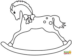 Horses coloring pages for kids. Rocking Horse Coloring Pages