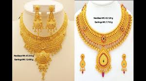 Latest Bridal Gold Necklace Designs With Weight Shridhi Vlog Youtube This necklace set is made in 22 carat indian gold and weighs 70.4 grams. latest bridal gold necklace designs with weight shridhi vlog