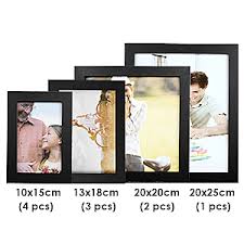 Wir produzieren die bilderrahmen nach ihren wunschmaßen auf den milimeter genau. Amazon De Mvpower Bilderrahmen 10er Set Fotorahmen Mit Bildabdeckung Aus Glas Foto Collage Von 4