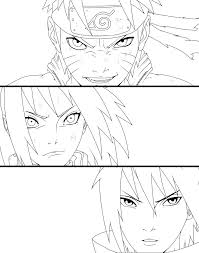 Las mejores imagenes de naruto para imprimir y colorear. Team 7 By Pressuredeath On Deviantart Naruto Sketch Naruto Sketch Drawing Anime Lineart