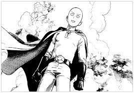 One Punch Man coloring pages for kids - One Punch Man Kids Coloring Pages