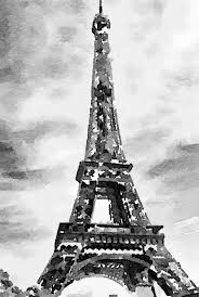 Black And White Watercolor Painting Eiffel Tower Watercolor Black And White Letters2me Media Eiffel Tower Painting Eiffel Tower Art Black And White Painting