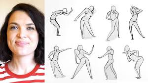 A simple, quickly made drawing that shows the position or movements of a body: Gesture Drawing With Alex Woo Download Free Courses
