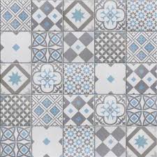 Mosaique Sol Et Mur Gatsby Decor Gris Et Bleu 6 17 X 6 17 Cm Leroy Merlin Carreaux De Ciment Salle De Bain Imitation Carreaux De Ciment Decoration Gris