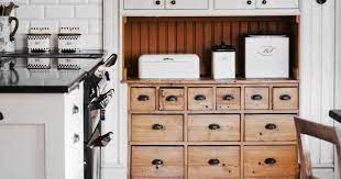 Beautiful old oak hoosier cabinet complete with flour sifter/bin on right side. 7 Antique Kitchen Cabinets That Ll Inspire You To Thrift Shop