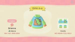 Animal Crossing Aesthetics On Instagram Dino Hoodie Artist Cr New Animal Crossing Animal Crossing Qr Animal Crossing Qr Codes Clothes