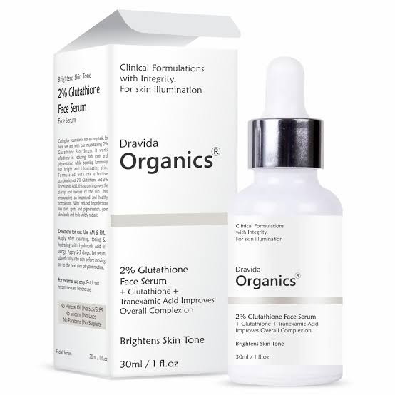 Dravida Organics Glutathione Serum for Fairness Reduce Pigmentation (30 ml) – dravidaorganics.com