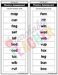 This colorful product allows students to read nonsense words individually, in small groups, or as a board game.nonsense words align with dibels and rti.this works best for kindergarten, 1st grades, ell and special education46 pages include: Focused Phonics Assessment Binder A Teachable Teacher