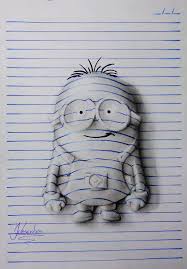 15 Year Old Artist Creates Awesome 3d Notebook Drawings Notebook Art Notepad Art 3d Drawings