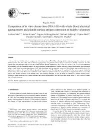 Image result for Platelet Function Closure Time