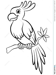 You can practice a lot. Coloring Pages Birds Little Cute Parrot Illustration 71205103 Megapixl