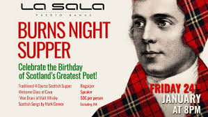 A formal burns night supper begins with the host welcoming everyone and saying the selkirk grace then the feasting begins. Burns Night At La Sala My Guide Marbella